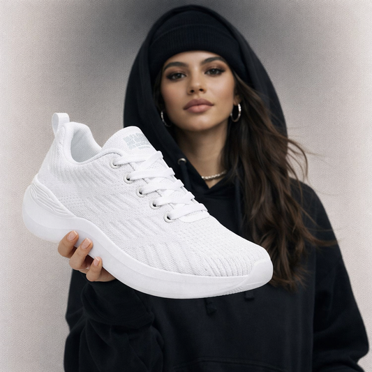 AeroFlex Knit Runner — Triple White