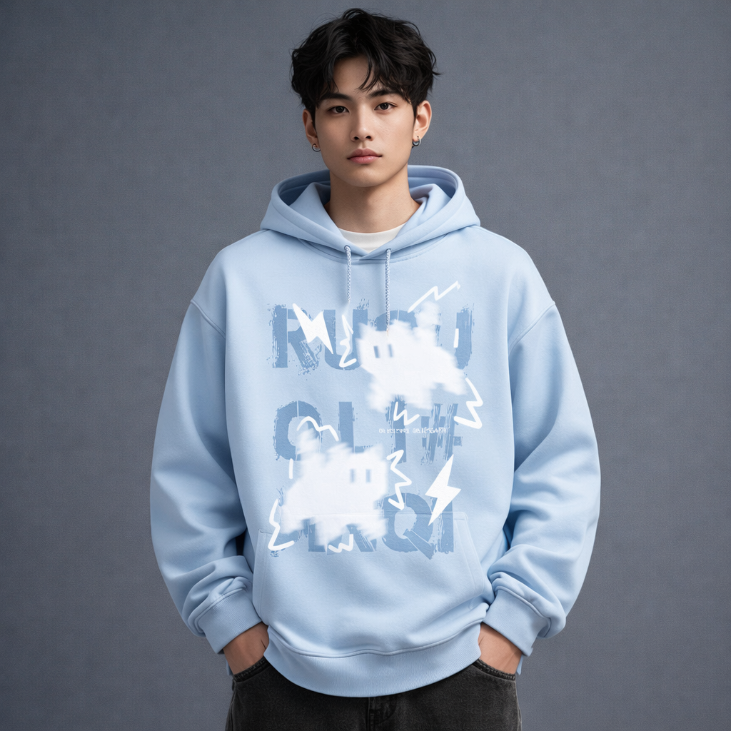 Cloudbyte Static Hoodie — Sky