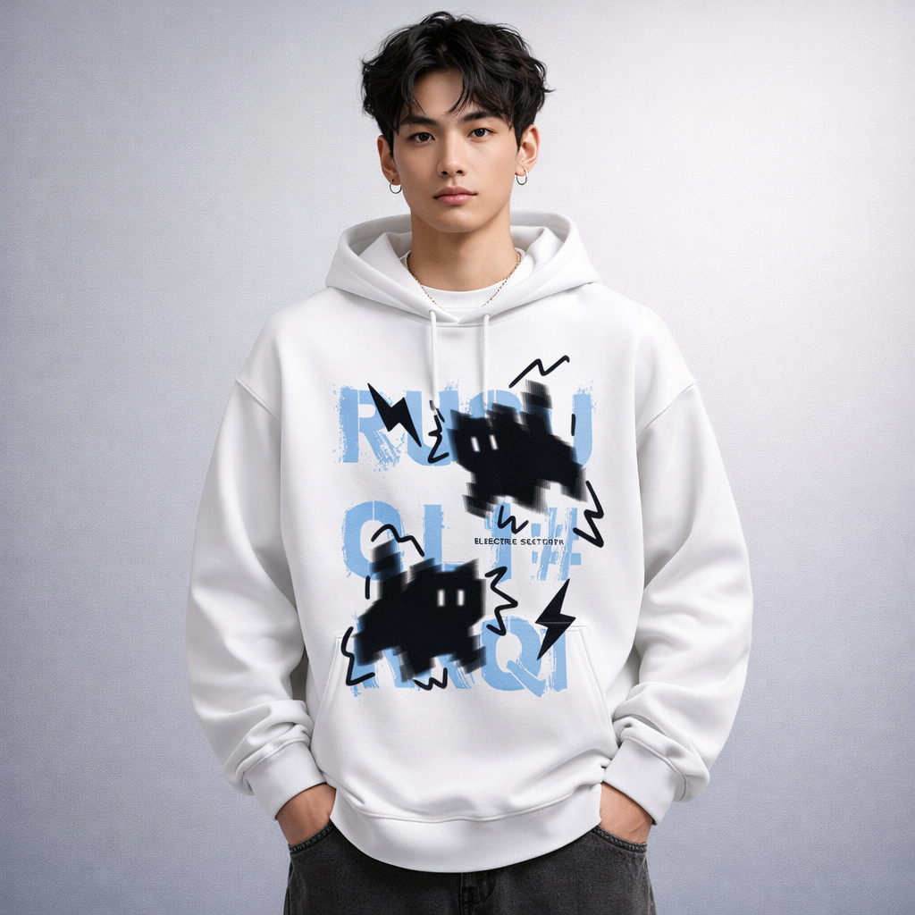 Cloudbyte Static Hoodie — White